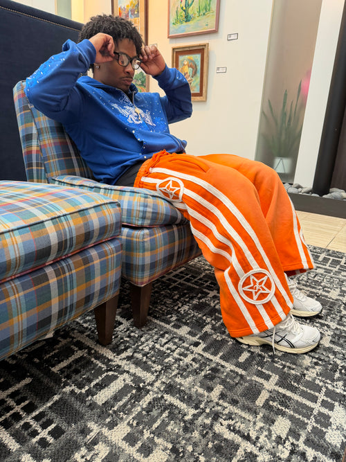 POWDER ORANGE “RUNNING MAN” LOUNGE SHORTS