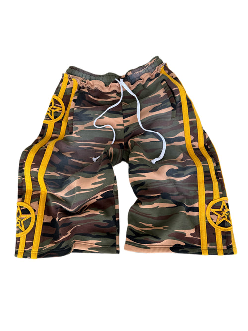 CAMO “RUNNING MAN” LOUNGE SHORTS