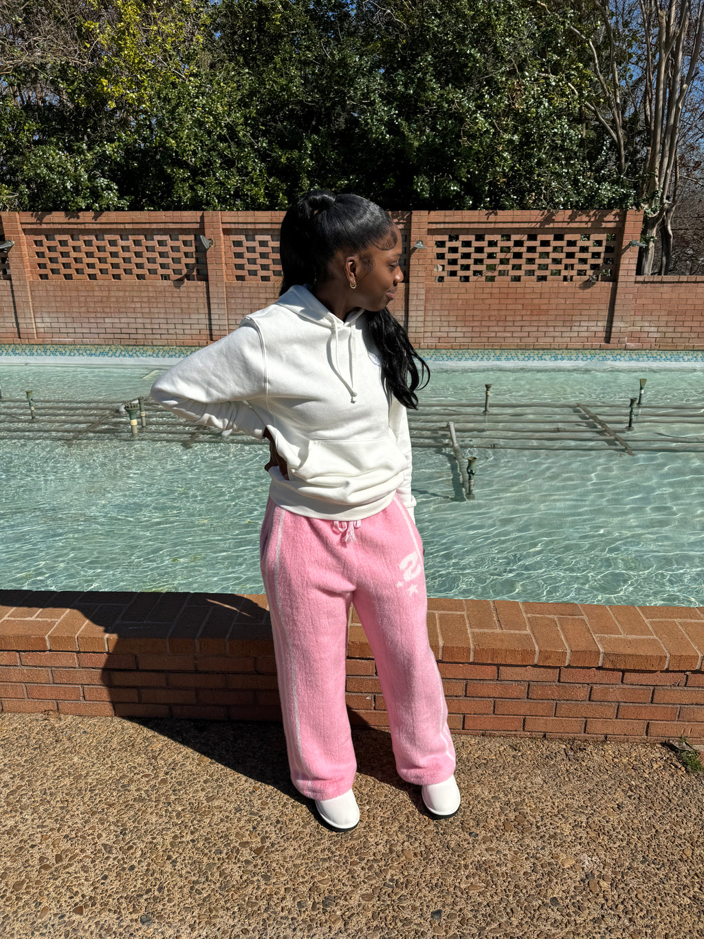 (Powder Pink) Mohair TrackStar Sweats
