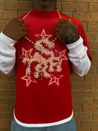 “TRACKSTAR” Double layered Tee (Blaze Red)